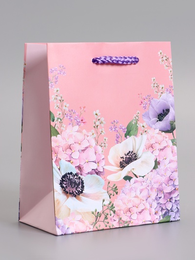 Пакет подарочный ламинированный «Счастье», 11.5×14.5×6.5 см