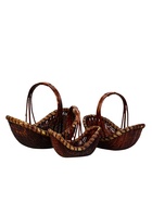 УЦЕНКА Корзина плетёная для хранения, 42×29×36 см, 36×24×32 см, 27×19×26 см, лоза, набор 3 шт. - Фото 1