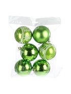 УЦЕНКА Набор шаров пластик d-8 см, 6 шт "Высокие ёлочки" зелёный - Фото 6