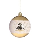 УЦЕНКА Набор шаров пластик d-8 см, 6 шт "Царство снега - сказочный лес" золото - Фото 2