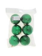 УЦЕНКА Набор шаров пластик d-8 см, 6 шт "Винтажный глянец" зелёный - Фото 4
