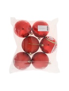 УЦЕНКА Набор шаров пластик d-10 см, 6 шт "Круги ассорти" красный - Фото 2