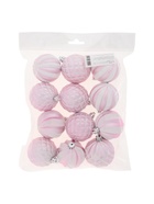 УЦЕНКА Набор ёлочных шаров d=6 см, 12 шт. «Зефир», розовые - Фото 7