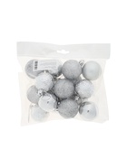 УЦЕНКА Набор ёлочных шаров d=5 см, 16 шт. «Звездная ночь», серебристый - Фото 2