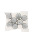 УЦЕНКА Набор ёлочных шаров d=6 см, 8 шт. «Аделия», серебристый - Фото 2