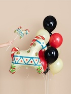 Воздушный шар фольгированный 32" «Лошадка белая», русский узор  (артикул 10986586)  большой выбор товаров оптом и в розницу по низким ценам с доставкой