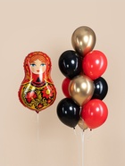 Воздушный шар фольгированный 32" «Матрёшка», золотая роспись  (артикул 10986589)  большой выбор товаров оптом и в розницу по низким ценам с доставкой