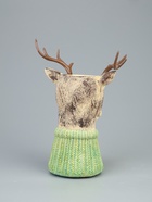 УЦЕНКА Ваза полистоун настольная "Олень в очках" 22х15х26 см - Фото 4