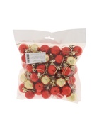 УЦЕНКА Набор ёлочных шаров d=3 см, 56 шт. «Треугольник», золотистый, красный - Фото 2