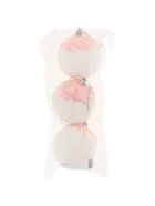 УЦЕНКА Набор шаров пластик d-8 см, 3 шт "Новелла блеск" бело-розовый - Фото 2