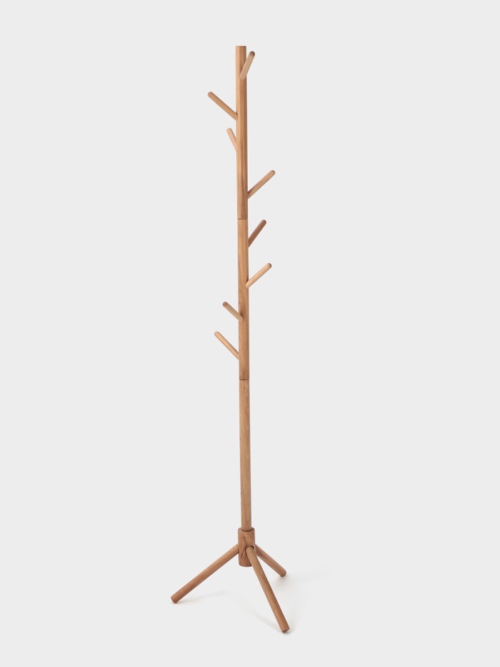 Вешалка напольная для одежды «Сканди», деревянная, 175×42 см, светлое дерево - Фото 1