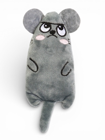Игрушка для кошек «Недовольная мышь», 15 см, с кошачьей мятой