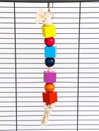 Игрушка для птиц «Кубики», 25×3 см, цвет МИКС  (артикул 10955032)  большой выбор товаров оптом и в розницу по низким ценам с доставкой