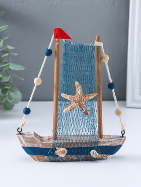 Сувенирная модель корабля «Рыбацкая лодка», 3×14.5×17 см  (артикул 10957128)  большой выбор товаров оптом и в розницу по низким ценам с доставкой