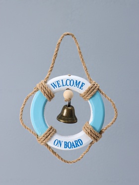 Декор настенный, панно «Спасательный круг с колоколом», 10.8×10.8×1.3 см  (артикул 10957129)  большой выбор товаров оптом и в розницу по низким ценам с доставкой