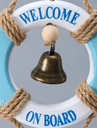 Декор настенный, панно «Спасательный круг с колоколом», 10.8×10.8×1.3 см  (артикул 10957129)  большой выбор товаров оптом и в розницу по низким ценам с доставкой