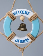 Декор настенный, панно «Спасательный круг с колоколом и рыбками», 2×10.8×35 см  (артикул 10957131)  большой выбор товаров оптом и в розницу по низким ценам с доставкой