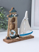 Сувенирная модель корабля «Парусник и маяк», 6×19×20.5 см  (артикул 10957136)  большой выбор товаров оптом и в розницу по низким ценам с доставкой