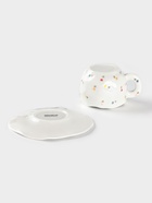 УЦЕНКА Чайная пара «Цветочное утро», 320 мл, ручная роспись, блюдце 16×1.5 см, кружка 12.5×9.5×7.5 см 10993511