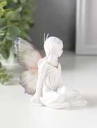 Фигурка полистоун «Девочка-бабочка с золотым кулоном», белый, 5.5×8×9 см  (артикул 10954755)  большой выбор товаров оптом и в розницу по низким ценам с доставкой