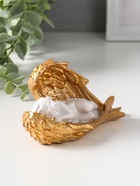 Фигурка полистоун «Спящий белоснежный ангел с золотыми крыльями», 5.7×13×7.5 см - Фото 2