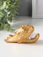 Фигурка полистоун «Спящий белоснежный ангел с золотыми крыльями», 5.7×13×7.5 см - Фото 3