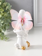 Фигурка полистоун «Девочка-бабочка на грибочке», белый, 5.5×7×14.5 см  (артикул 10954758)  большой выбор товаров оптом и в розницу по низким ценам с доставкой