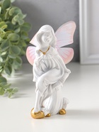 Фигурка полистоун «Девочка-бабочка на грибочке», белый, 5.5×7×14.5 см  (артикул 10954758)  большой выбор товаров оптом и в розницу по низким ценам с доставкой