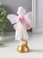 Фигурка полистоун «Девочка-бабочка с золотыми цветами в корзинке», белый, 5×6.5×17.2 см  (артикул 10954759)  большой выбор товаров оптом и в розницу по низким ценам с доставкой