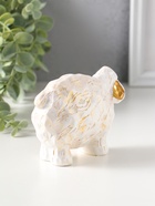 Фигурка полистоун «Барашек», белый с золотом, 5.5×12×8 см - Фото 3