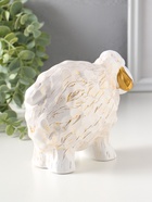 Фигурка полистоун «Бараш», белый с золотом, 8×17.5×12.5 см  (артикул 10954762)  большой выбор товаров оптом и в розницу по низким ценам с доставкой