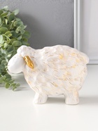 Фигурка полистоун «Бараш», белый с золотом, 8×17.5×12.5 см - Фото 4