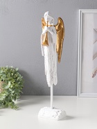 Фигура полистоун «Ангел с золотыми крыльями играет на дудочке», 8.5×10.5×44 см  (артикул 10954763)  большой выбор товаров оптом и в розницу по низким ценам с доставкой