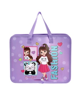 Папка с ручками «Модница», А4, пластиковая, 70 мм, 322×256 мм