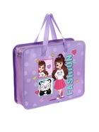 Папка с ручками «Модница», А4, пластиковая, 70 мм, 322×256 мм  (артикул 10963318)  большой выбор товаров оптом и в розницу по низким ценам с доставкой