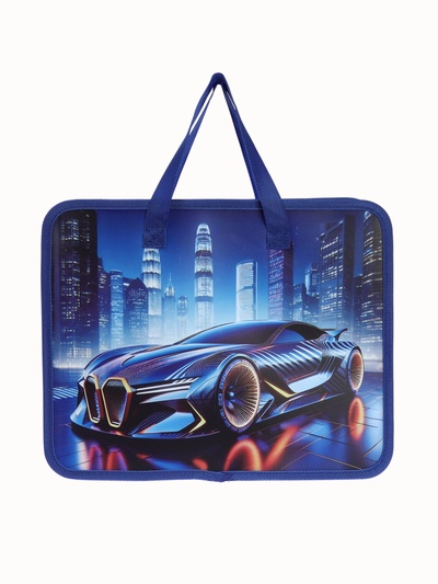 Папка с ручками «Машина», А4, пластиковая, 70 мм, 322×256 мм