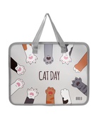 Папка с ручками «Лапки», А4, пластиковая, 70 мм, 322×256 мм - Фото 1