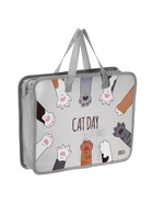 Папка с ручками «Лапки», А4, пластиковая, 70 мм, 322×256 мм  (артикул 10963321)  большой выбор товаров оптом и в розницу по низким ценам с доставкой