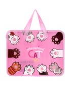 Папка с ручками «Лапки», А4, пластиковая, 70 мм, 322×256 мм  (артикул 10963324)  большой выбор товаров оптом и в розницу по низким ценам с доставкой