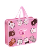 Папка с ручками «Лапки», А4, пластиковая, 70 мм, 322×256 мм - Фото 2