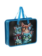 Папка с ручками «Котики», А4, пластиковая, 70 мм, 322×256 мм  (артикул 10963326)  большой выбор товаров оптом и в розницу по низким ценам с доставкой