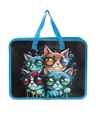 Папка с ручками «Котики», А4, пластиковая, 70 мм, 322×256 мм  (артикул 10963326)  большой выбор товаров оптом и в розницу по низким ценам с доставкой