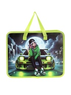 Папка с ручками «Ночь», А4, пластиковая, 70 мм, 322×256 мм  (артикул 10963328)  большой выбор товаров оптом и в розницу по низким ценам с доставкой