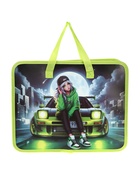 Папка с ручками «Ночь», А4, пластиковая, 70 мм, 322×256 мм  (артикул 10963328)  большой выбор товаров оптом и в розницу по низким ценам с доставкой