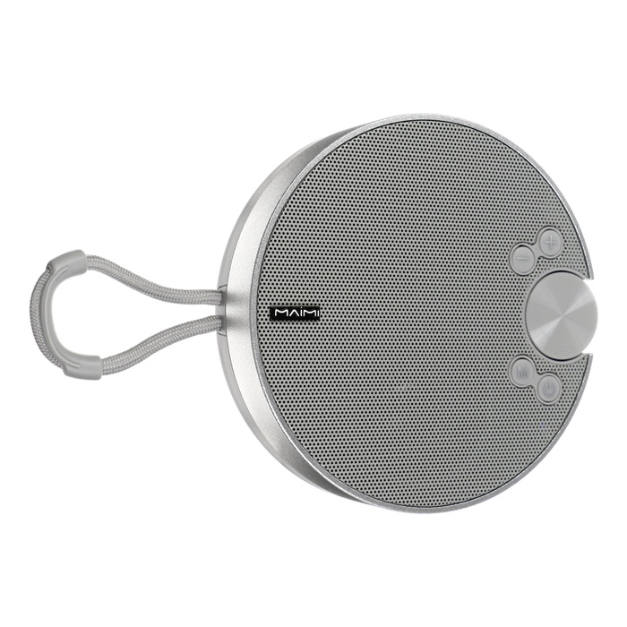 УЦЕНКА Портативная колонка Maimi F6, microUSB, FM, BT 5.1, 1200 мАч, серебристая - Фото 1