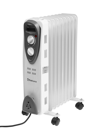 УЦЕНКА Обогреватель масляный Sakura SA-0329WG, 2000 Вт, до 20 м², 7 секций, механический, 3 режима 109