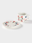 УЦЕНКА Чайная пара «Цветочная россыпь», 320 мл, ручная роспись, блюдце 16×1.5 см, кружка 12.5×9.5×7.5 см 10993614