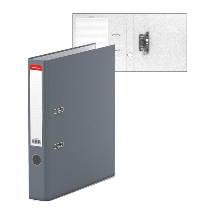 УЦЕНКА Папка-регистратор А4 50мм б/в ErichKrause "GRANITE", собранная серая 43515 - Фото 1