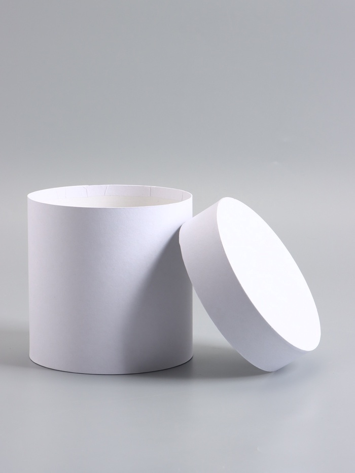 Коробка подарочная круглая, шляпная, белая, 15×15 см - Фото 1