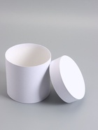 Коробка подарочная круглая, шляпная, белая, 15×15 см - Фото 3